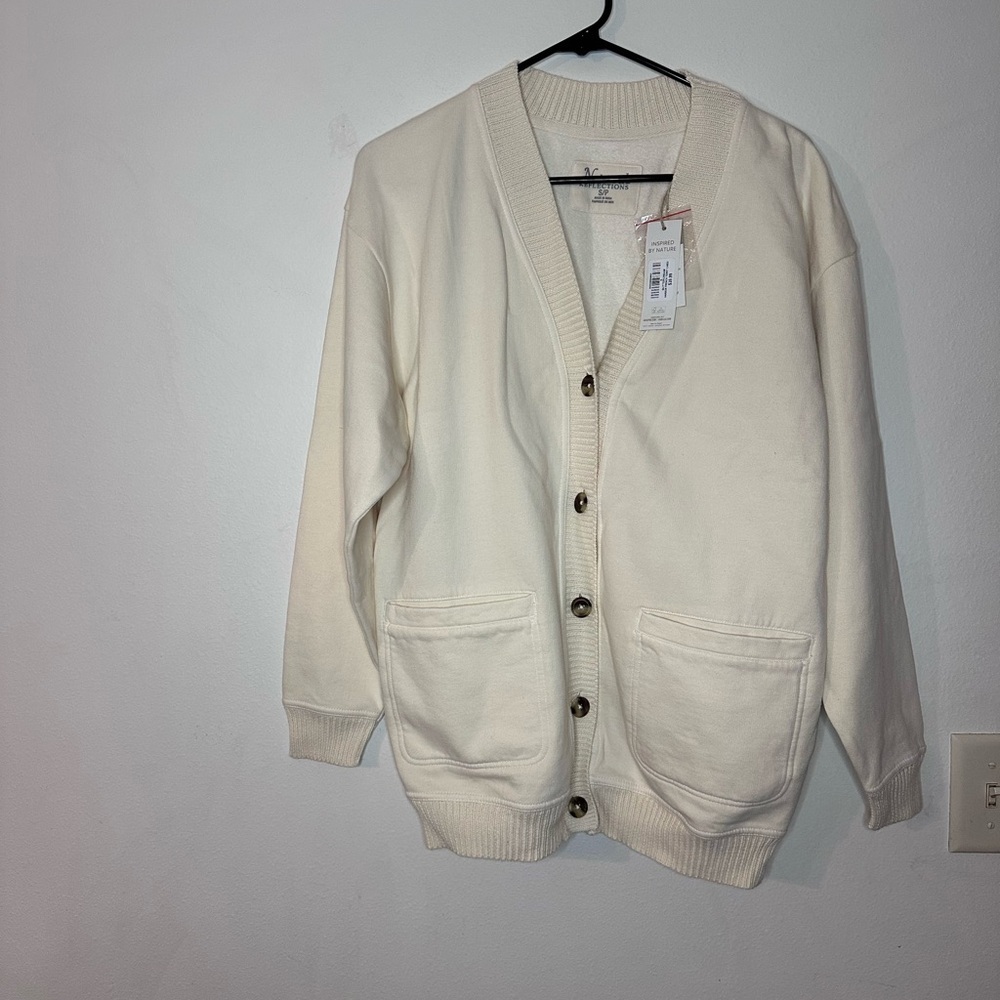 Natural Reflections Cream Cardigan Sweater